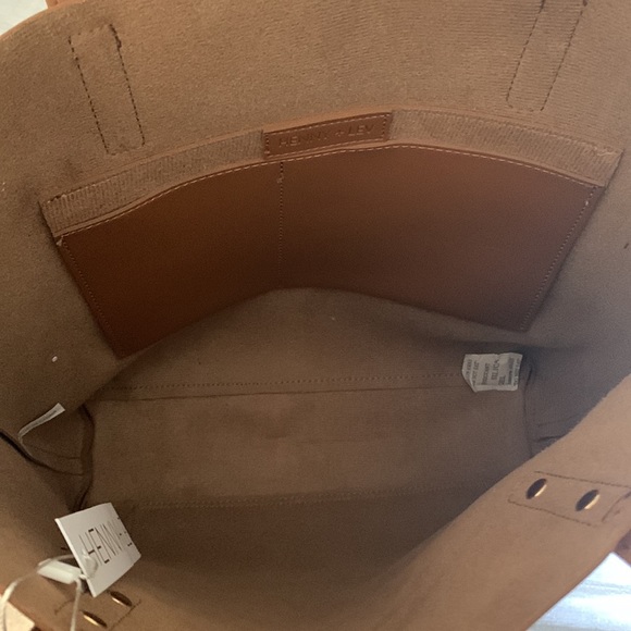 NWT Henny+Lev Brown Vegan Leather 2 in 1 Everyday Tote Bag - Picture 6 of 7